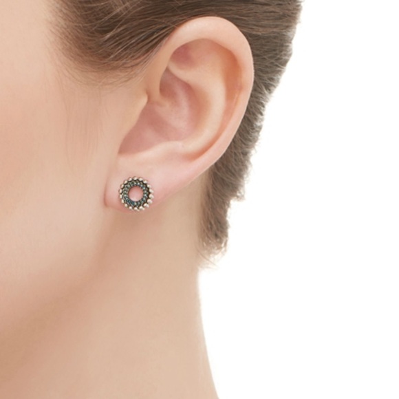 Sterling Silver Links London blue diamond earrings - Picture 4 of 5